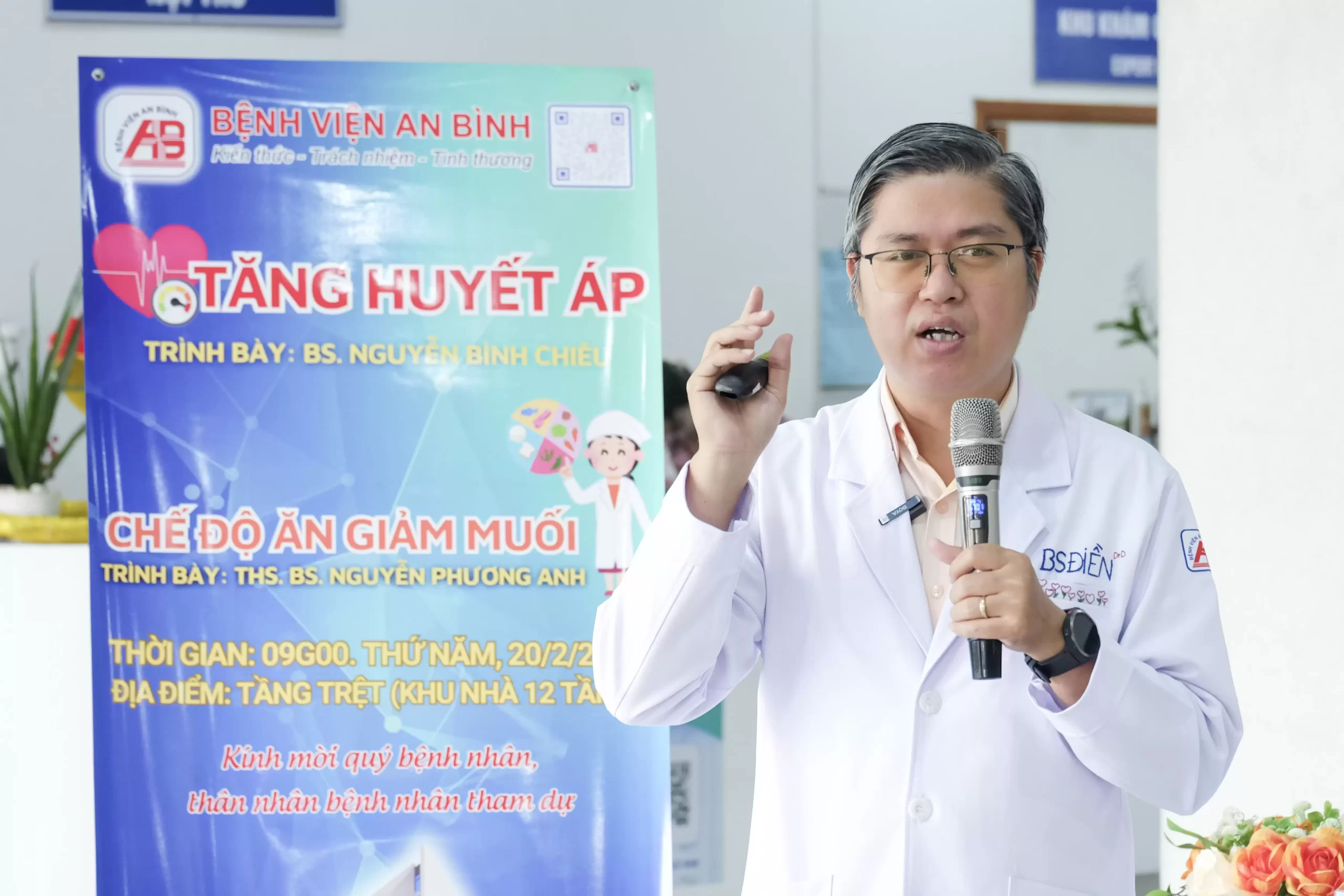 Sinh hoạt Câu lạc bộ Bệnh nhân, Khoa Nội Tim mạch và Khoa Dinh dưỡng với chủ đề: “Bệnh lý tăng huyết áp – Giảm muối vì sức khỏe“