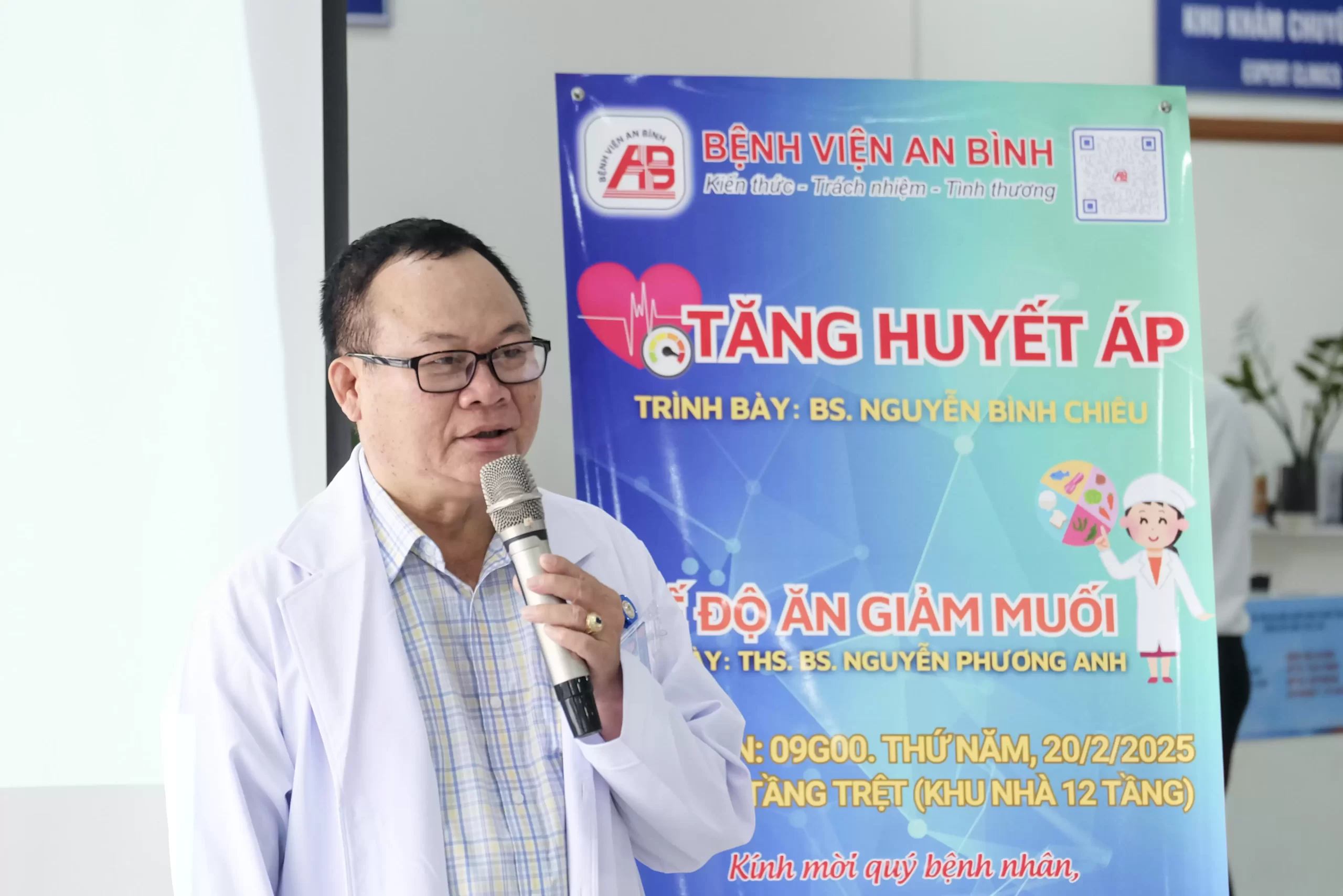 Sinh hoạt Câu lạc bộ Bệnh nhân, Khoa Nội Tim mạch và Khoa Dinh dưỡng với chủ đề: “Bệnh lý tăng huyết áp – Giảm muối vì sức khỏe“