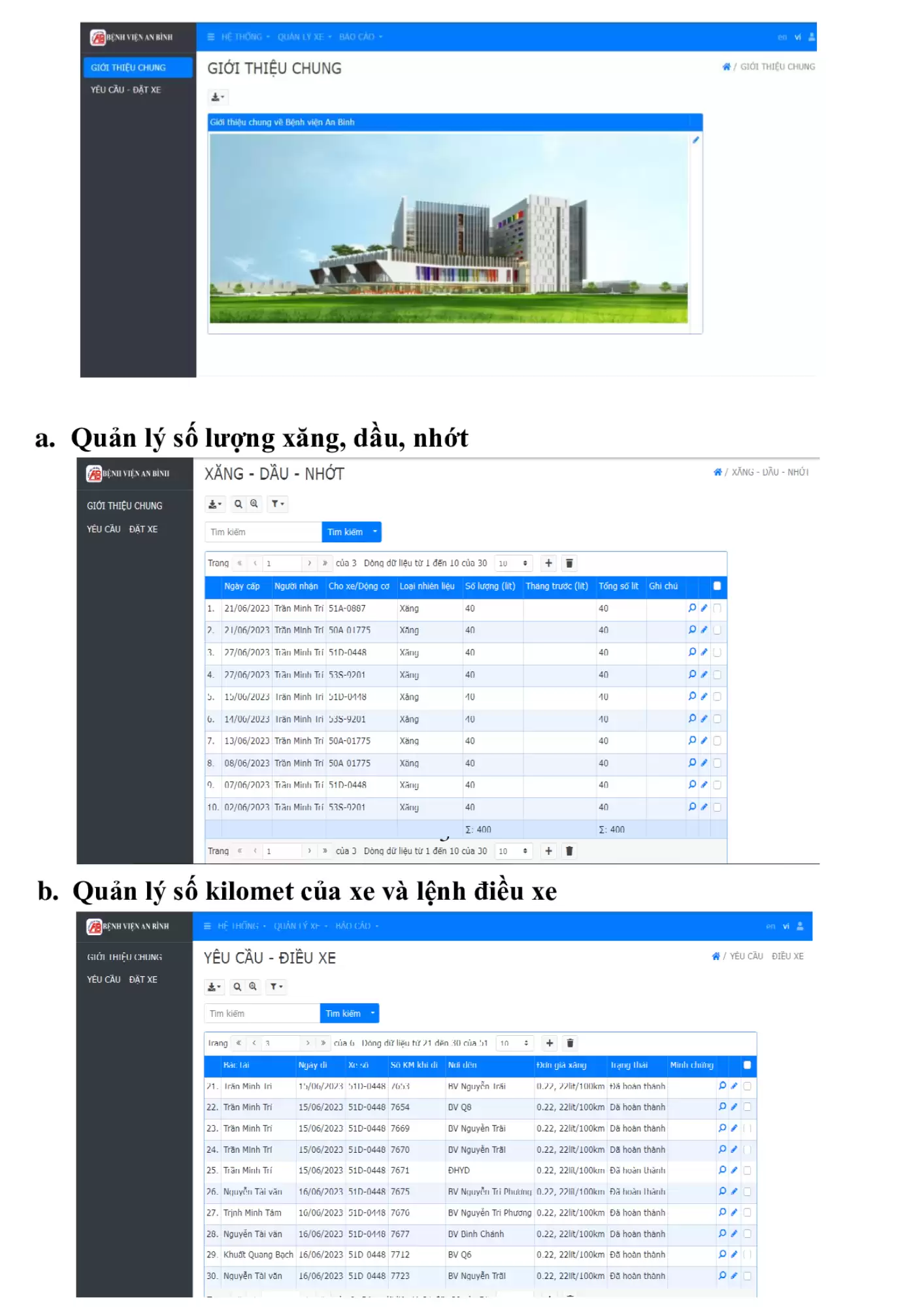 Cải cách hành chính: “Phần mềm quản lý đội xe”