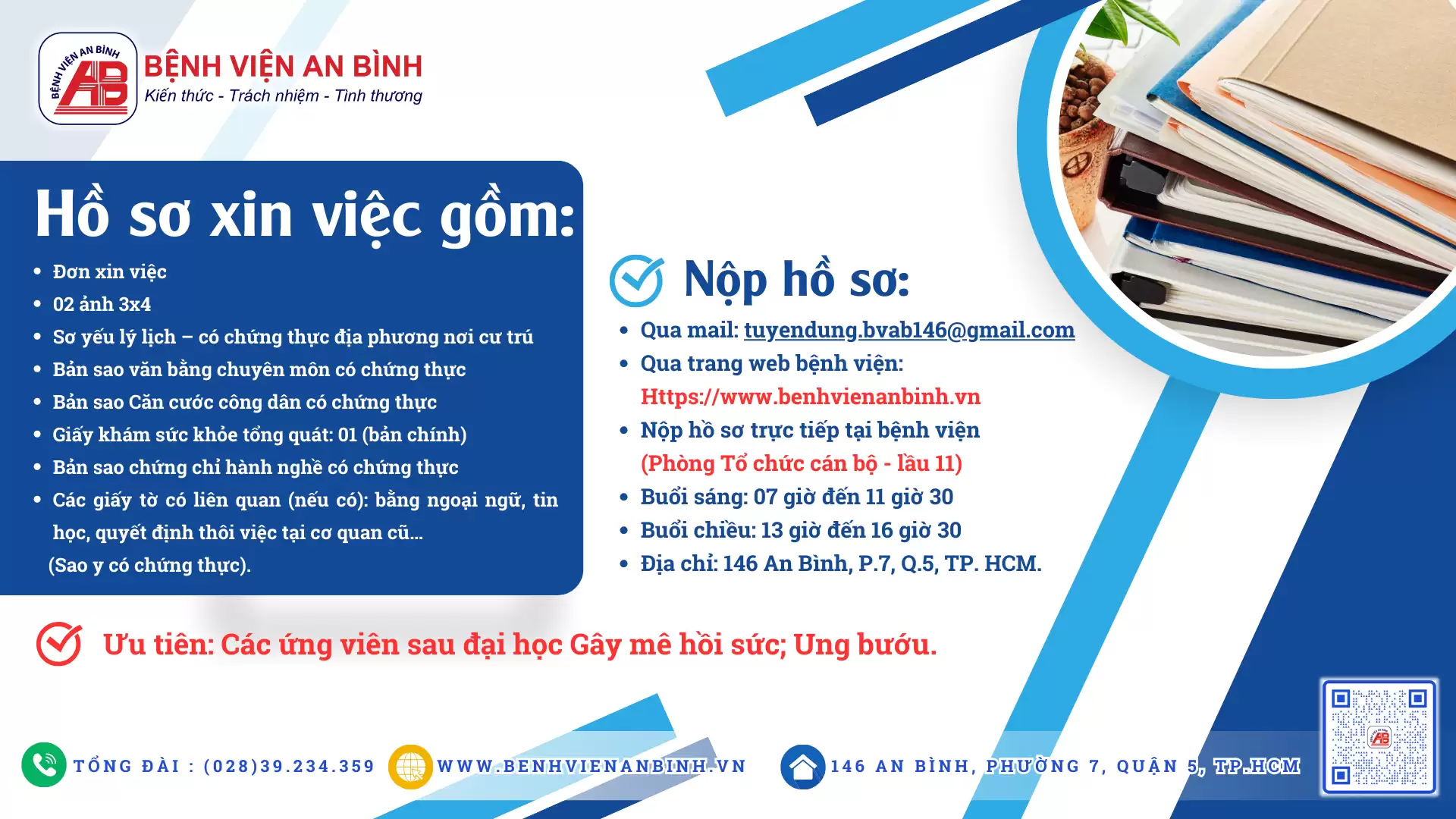 Thông báo tuyển dụng nhân sự: Bác sĩ Gây mê hồi sức, Bác sĩ Ung bướu