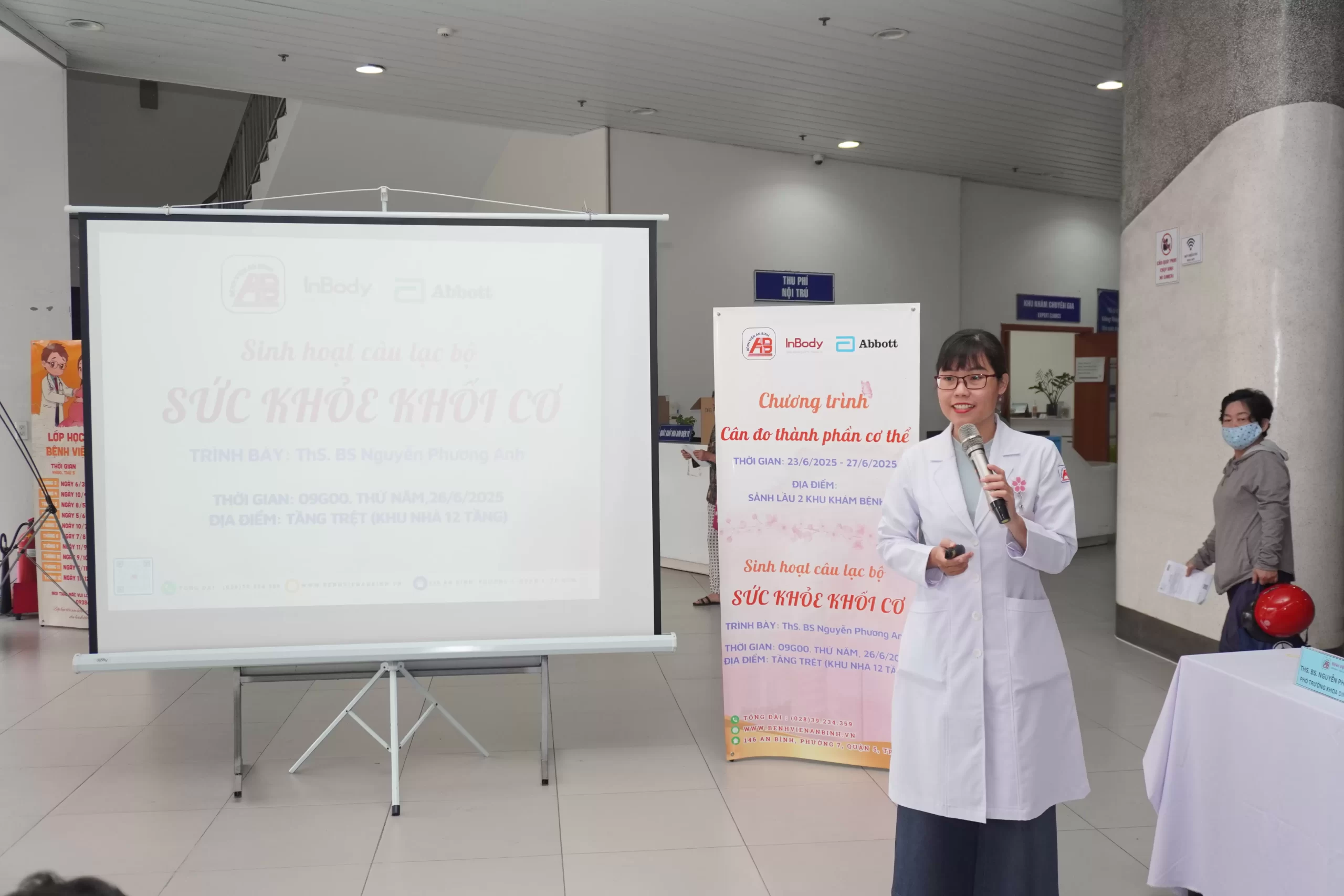 Bệnh viện An Bình tổ chức chương trình Sinh hoạt Câu lạc bộ người bệnh với chủ đề “Sức khỏe khối cơ” – Tầm soát sức khỏe khối cơ cho người bệnh ngoại trú