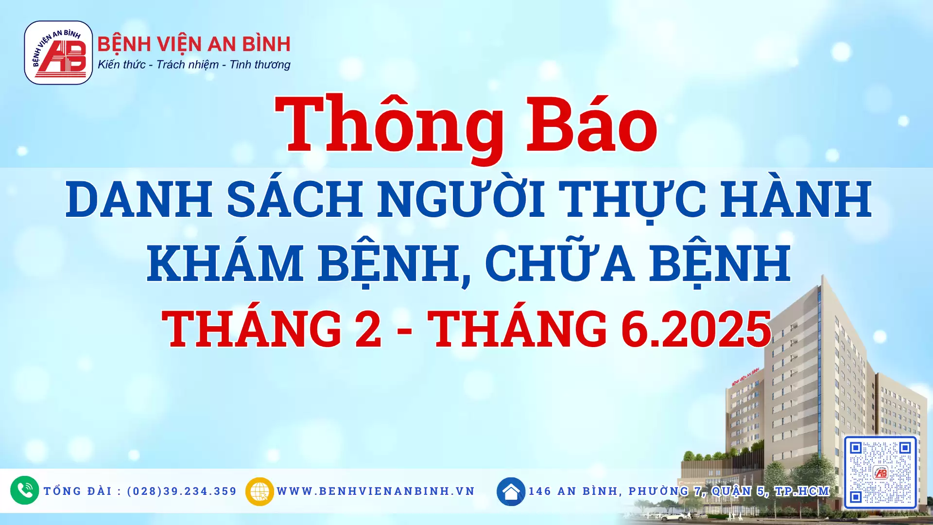 Danh sách người thực hành khám bệnh chữa bệnh Tháng 02 – Tháng 6. 2025