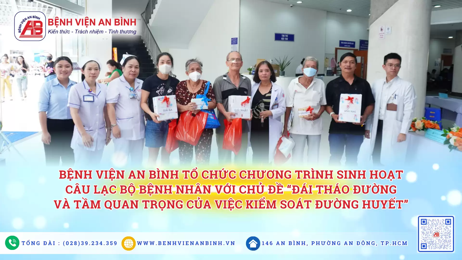 Bệnh viện An Bình tổ chức chương trình Sinh hoạt Câu lạc bộ BỆNH NHÂN với chủ đề “Đái tháo đường và Tầm quan trọng của việc kiểm soát đường huyết”