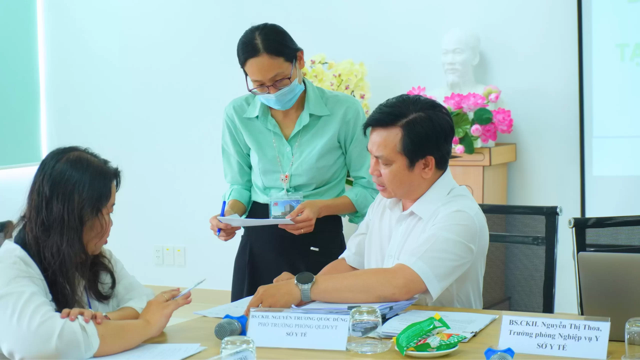 Tiếp Đoàn Thẩm định phê duyệt bổ sung danh mục kỹ thuật thực hiện tại Bệnh viện An Bình.