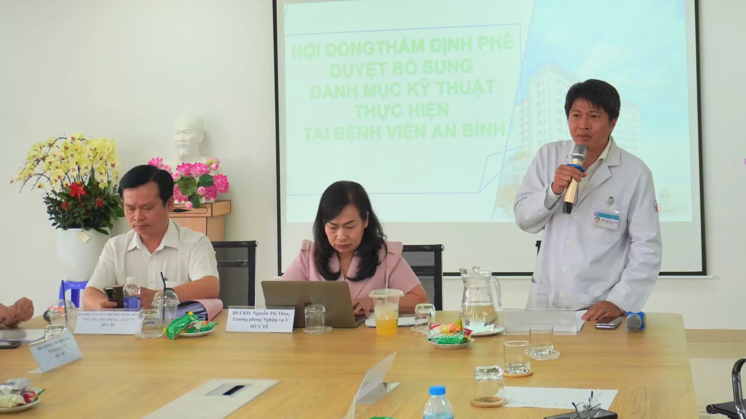 Tiếp Đoàn Thẩm định phê duyệt bổ sung danh mục kỹ thuật thực hiện tại Bệnh viện An Bình.