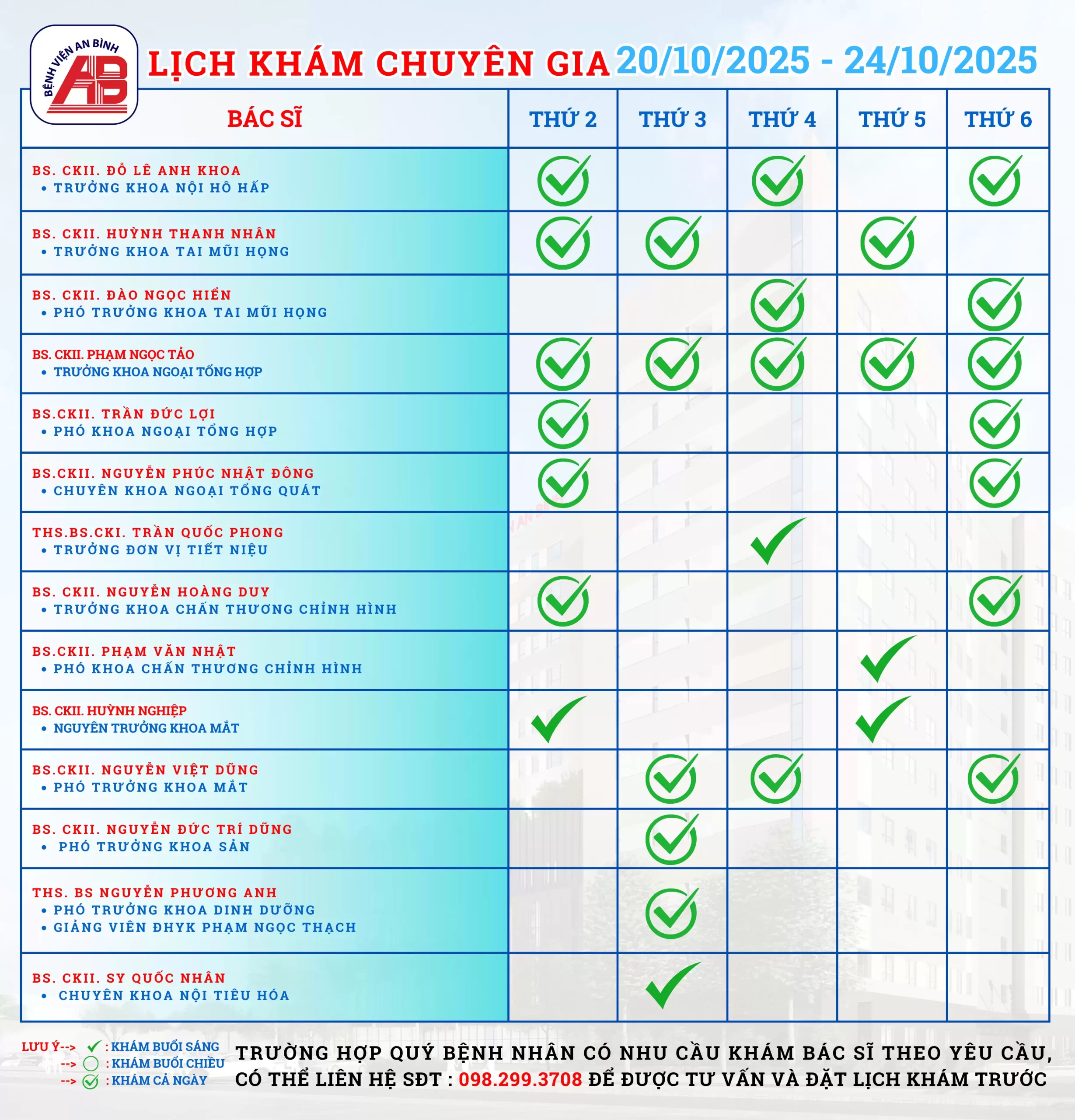 Lịch Khám Bệnh