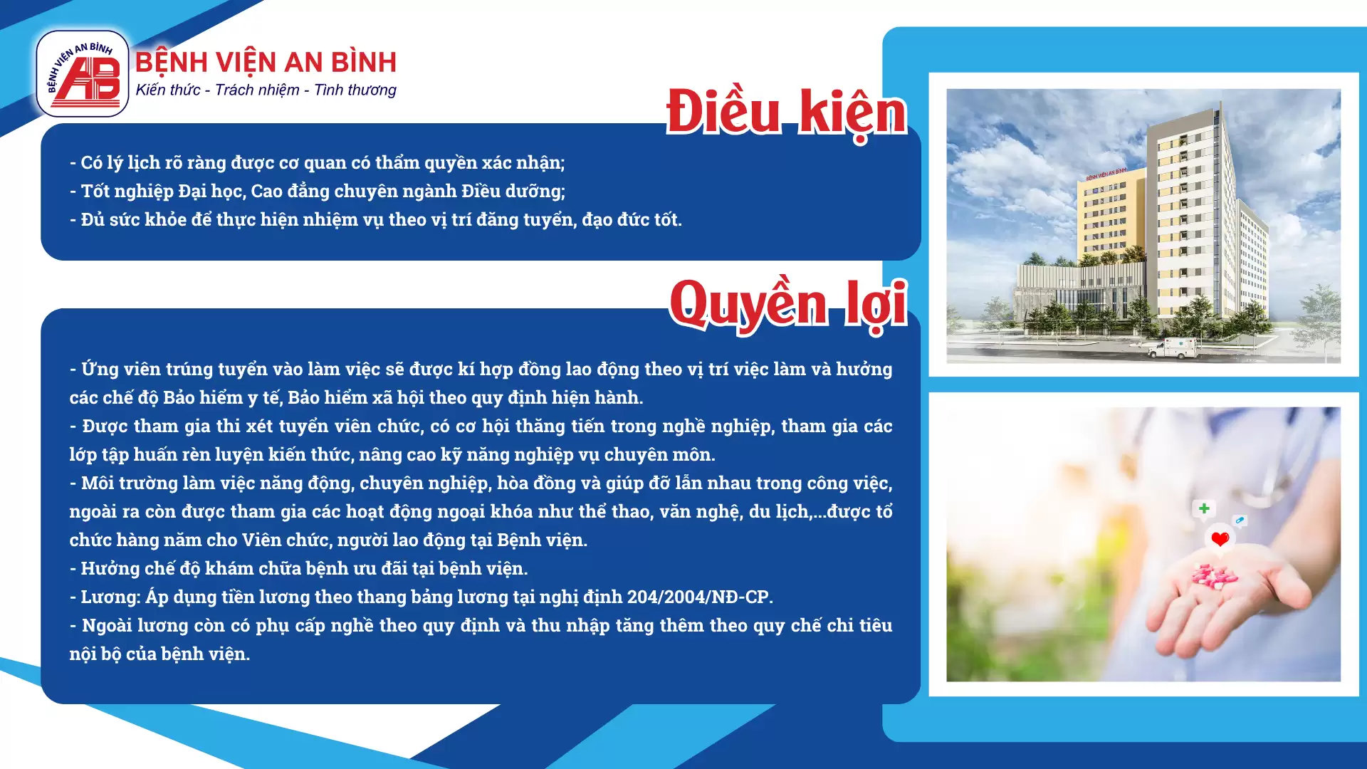 Thông báo tuyển dụng 20 Điều dưỡng