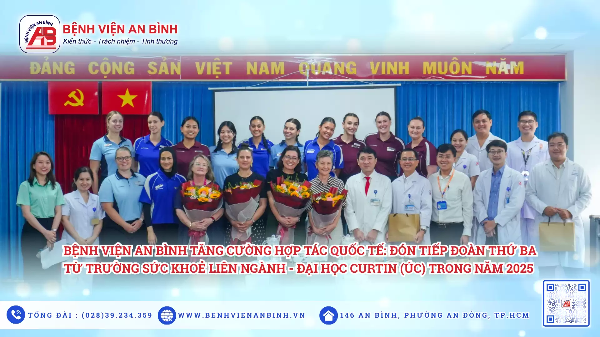 Bệnh Viện An Bình tăng cường hợp tác quốc tế: Đón tiếp Đoàn thứ ba từ Trường Sức khoẻ Liên ngành – Đại Học Curtin (Úc) trong năm 2025
