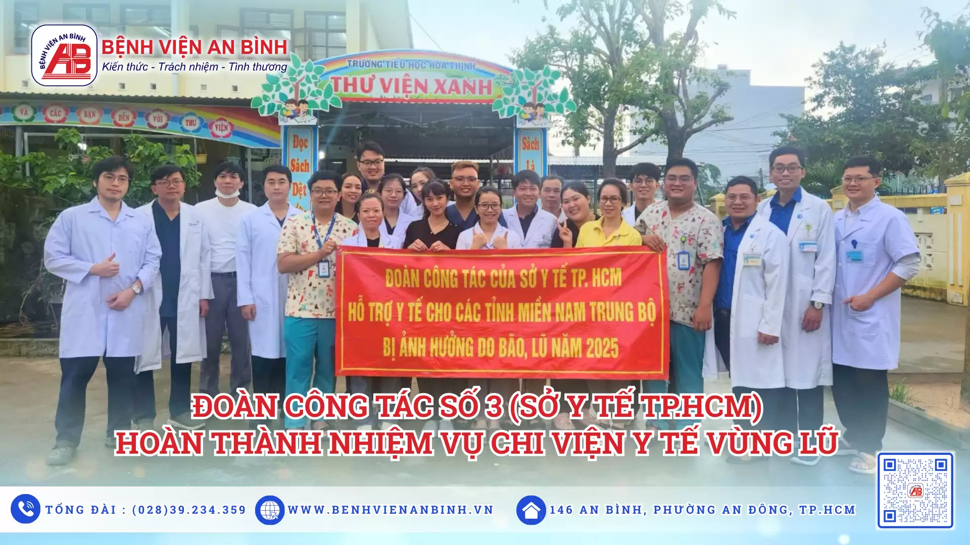 Đoàn công tác số 03 (Sở Y tế TPHCM) hoàn thành nhiệm vụ chi viện y tế vùng lũ
