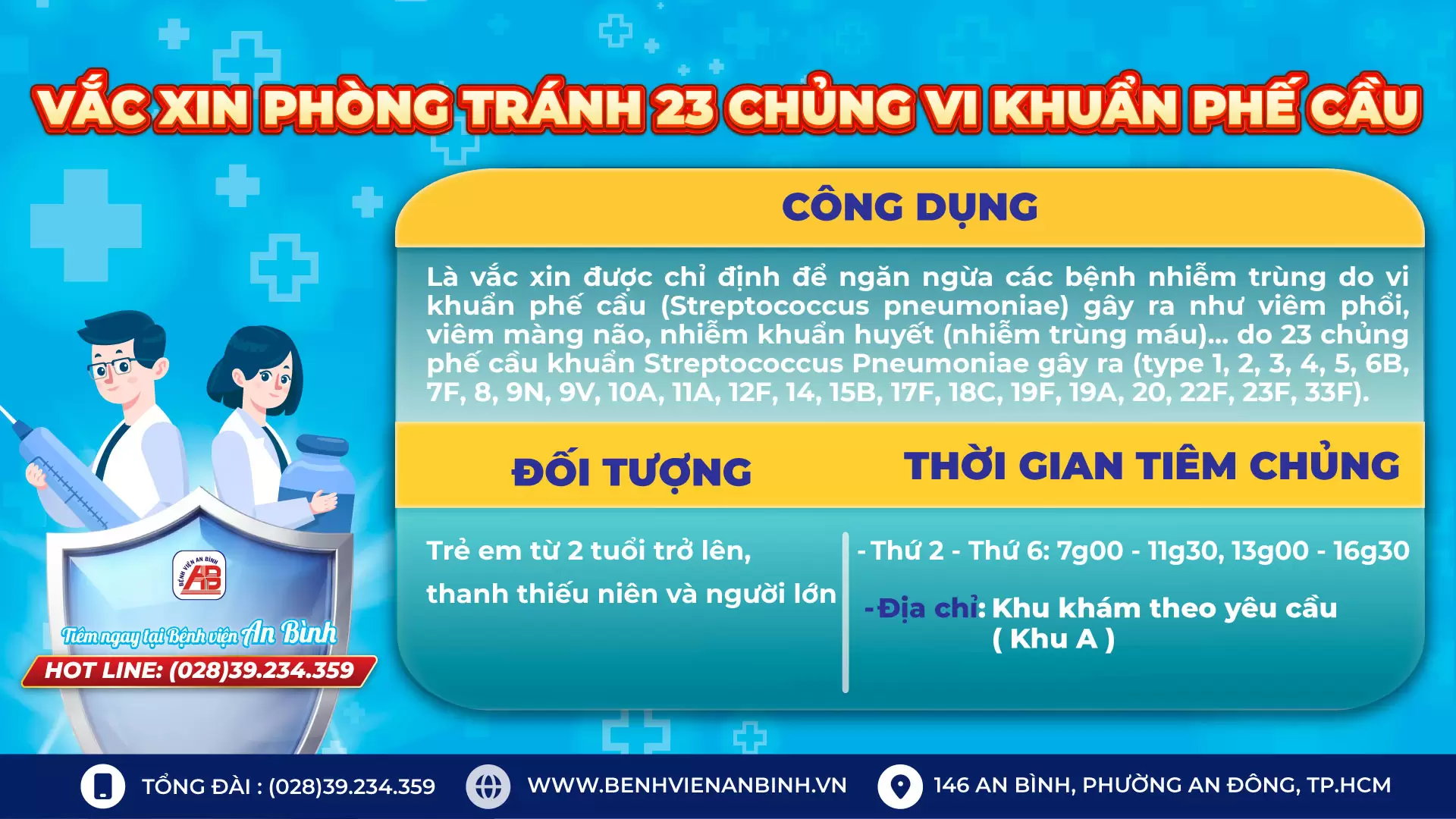 Vaccine phòng tránh 23 chủng vi khuẩn phế cầu