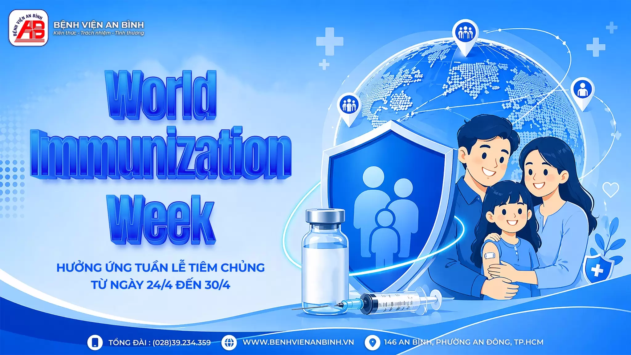 Hưởng ứng lễ tiêm chủng thế giới 24/4/2026 – 30/4/2026