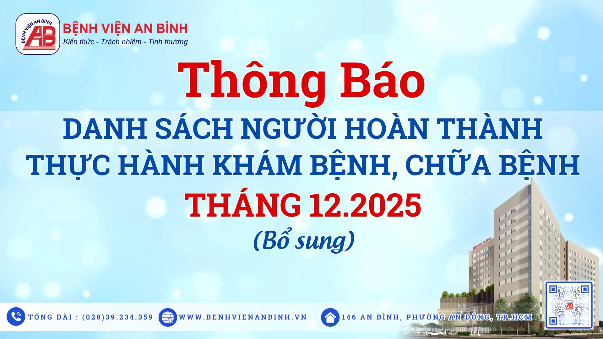 Danh sách người hoàn thành thực hành khám bệnh, chữa bệnh Tháng 12.2025 (Bổ sung)