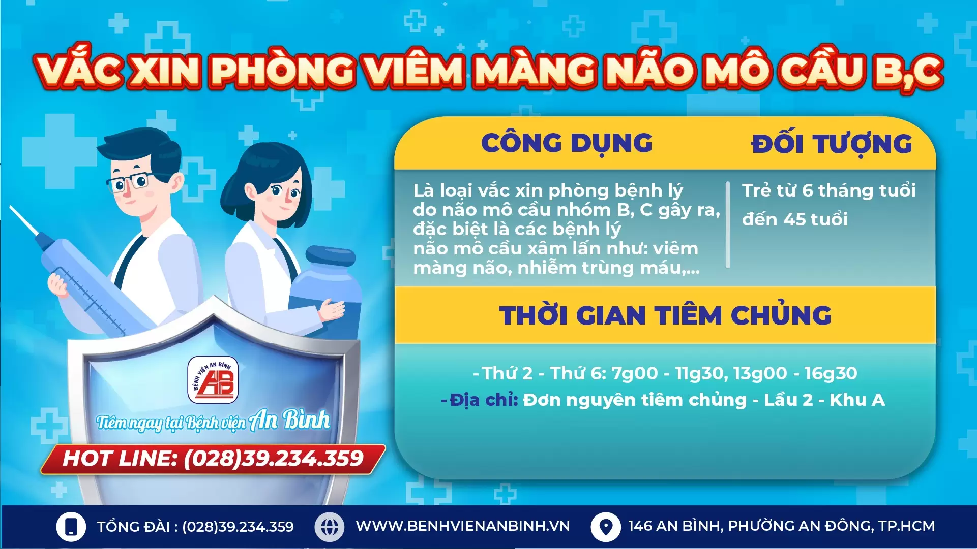 Vắc xin viêm màng não do não mô cầu nhóm B, C