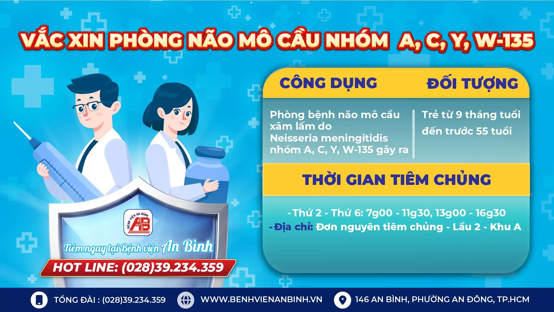 Vắc xin phòng não mô cầu A, C, Y, W-135
