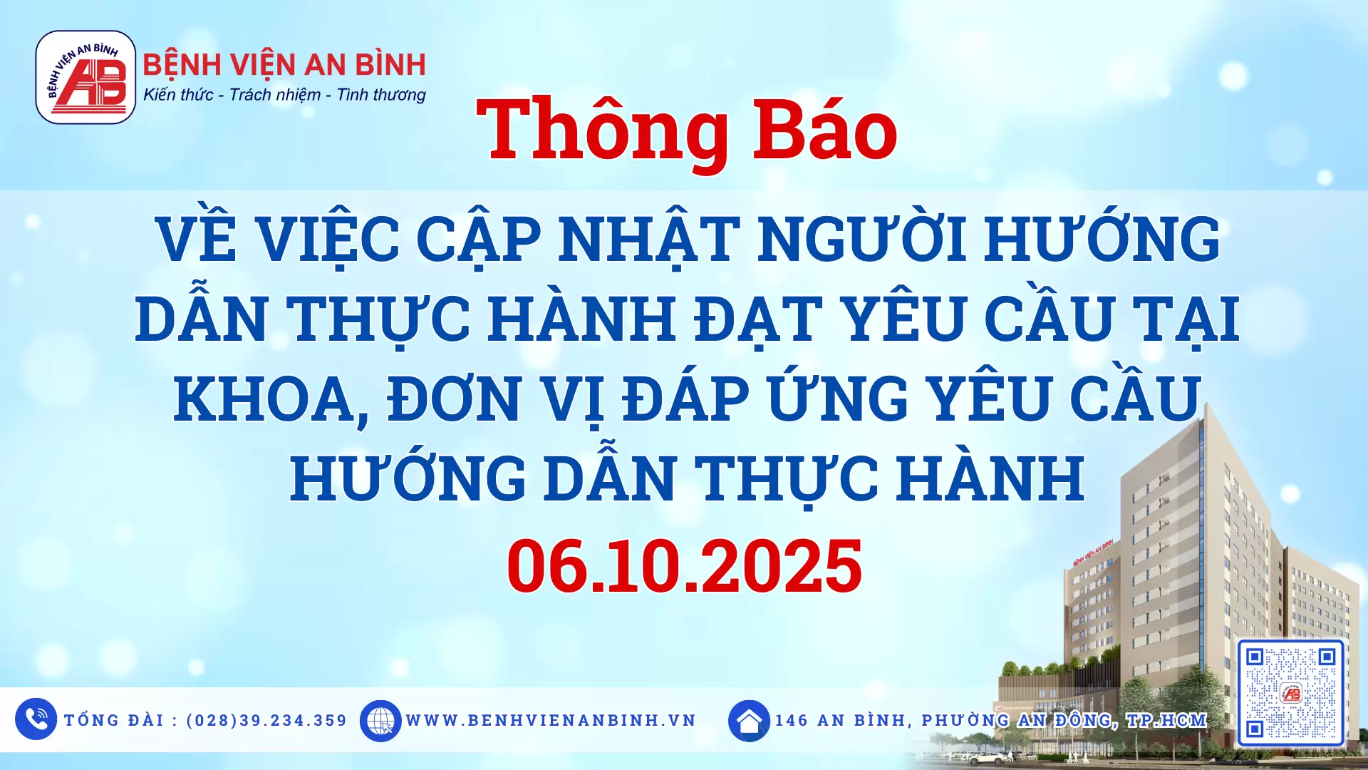 Cập nhật người hướng dẫn thực hành đạt yêu cầu tại khoa, đơn vị đáp ứng yêu cầu hướng dẫn thực hành 06/10/2025