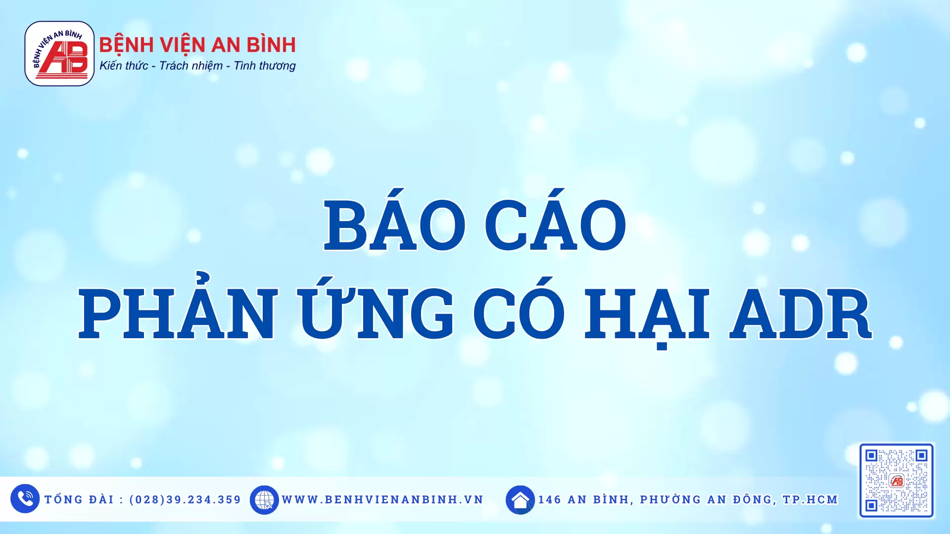 Báo cáo phản ứng có hại ADR