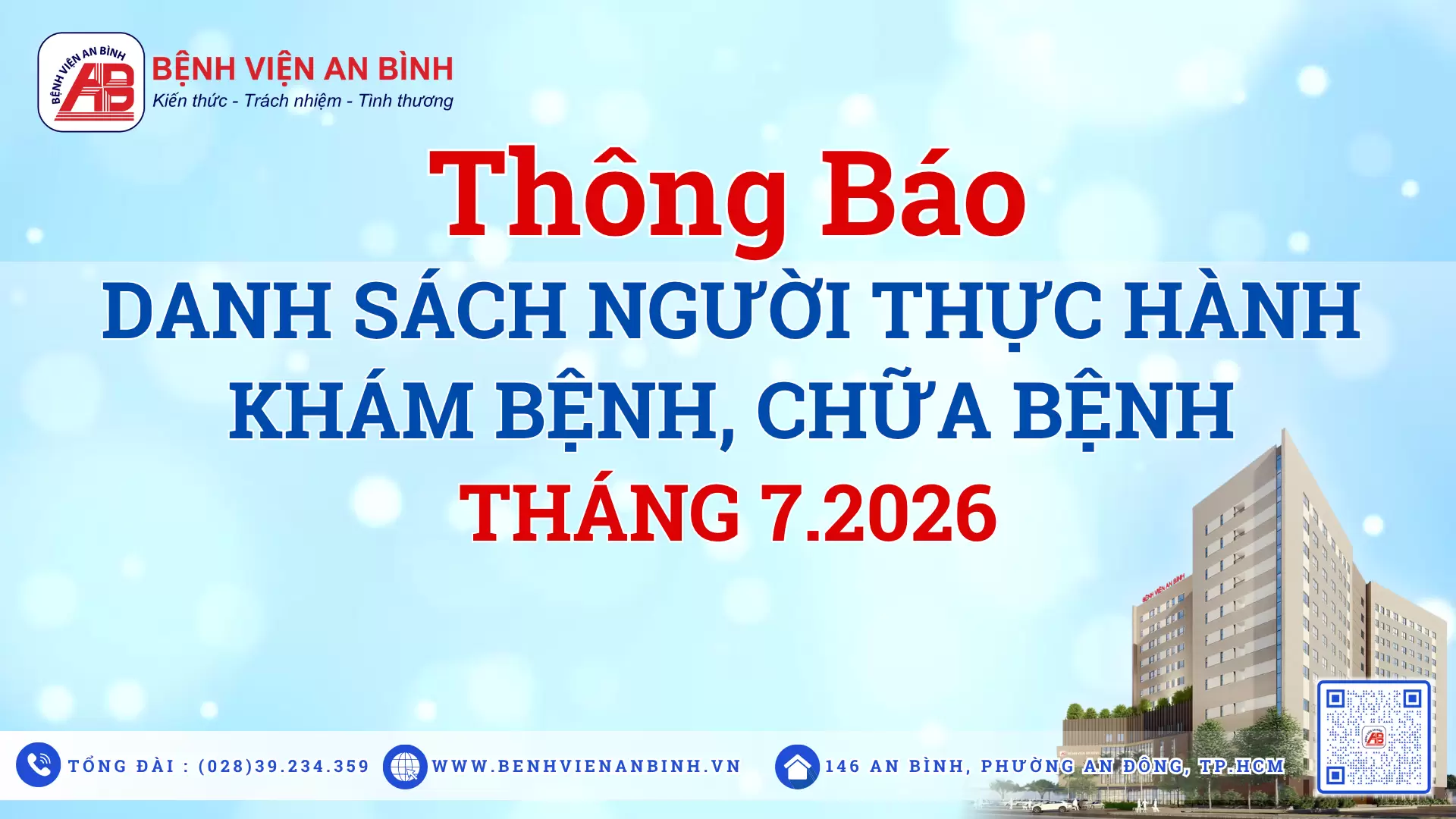Danh sách người thực hành khám bệnh, chữa bệnh tháng 7 năm 2026