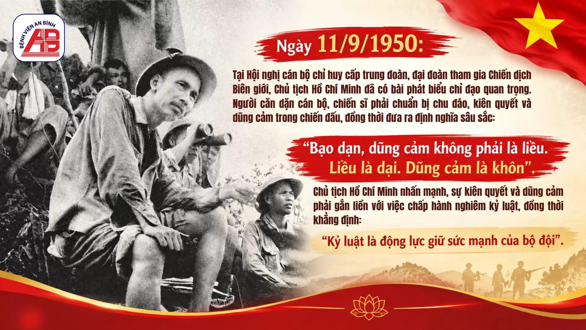 Ngày 11/9/1950: Lời căn dặn của Chủ tịch Hồ Chí Minh về lòng dũng cảm và kỷ luật trong Chiến dịch Biên giới