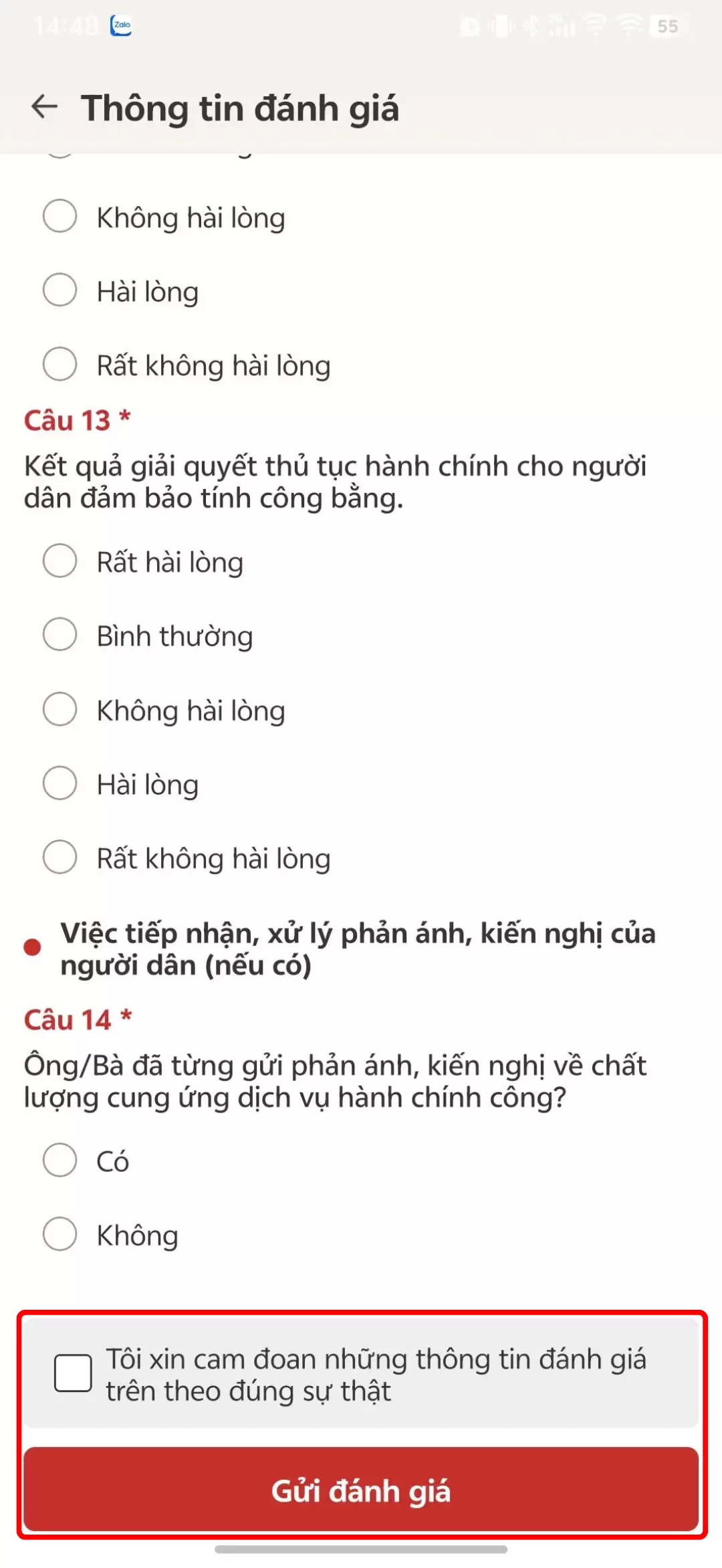 Hướng dẫn thực hiện chức năng “Đánh giá việc cung ứng dịch vụ hành chính công” trên ứng dụng VNeID