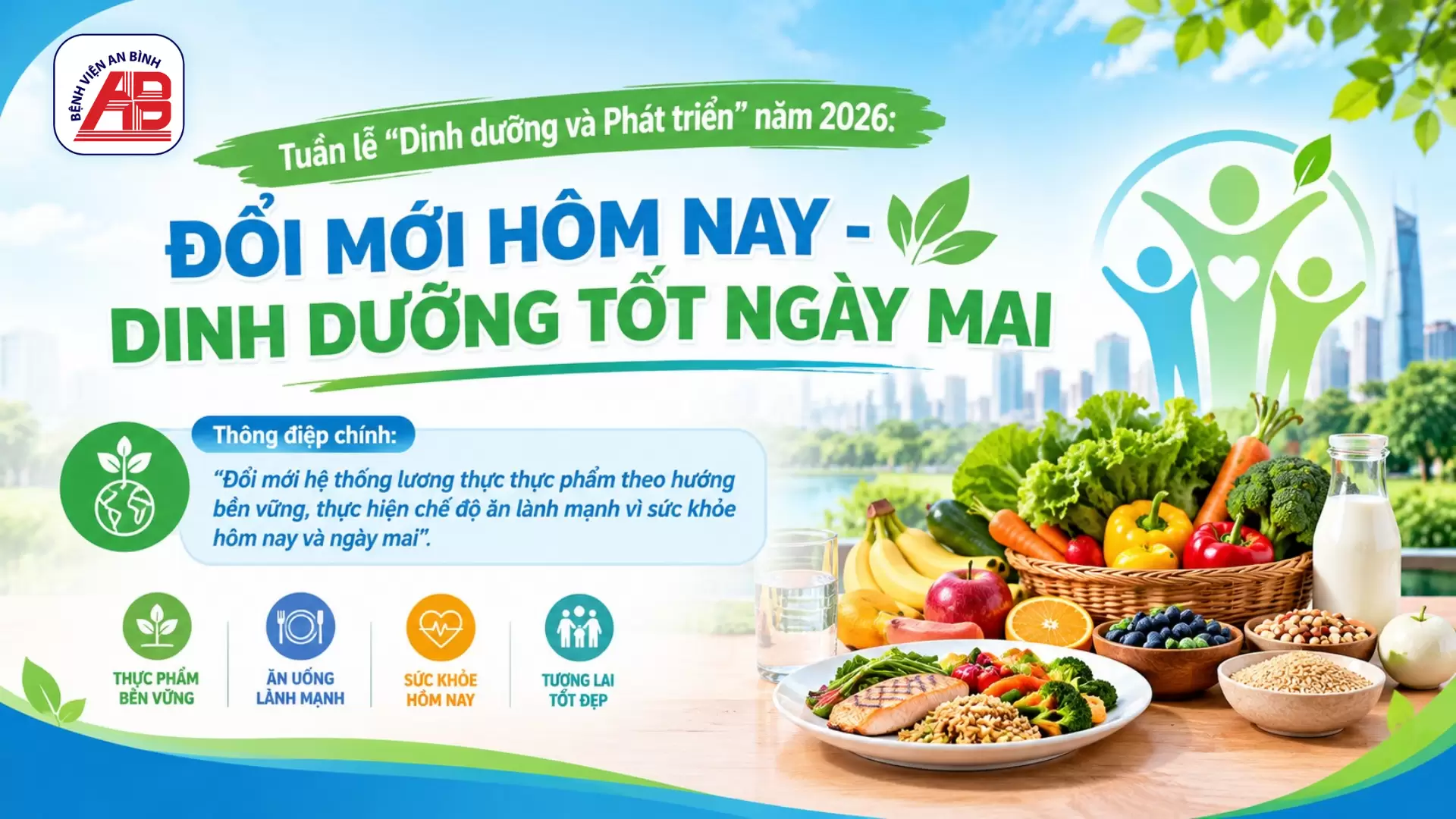 Hưởng ứng Tuần lễ “Dinh dưỡng và Phát triển” năm 2026: “Đổi mới hôm nay – Dinh dưỡng tốt ngày mai”
