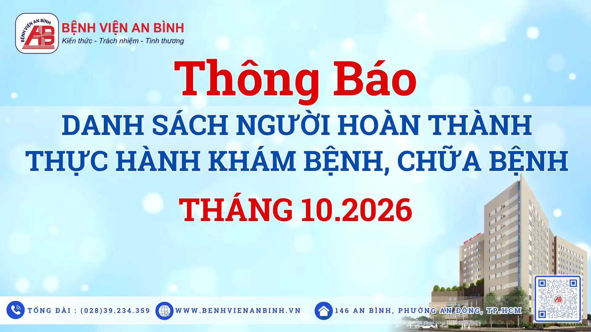 Danh sách người thực hành khám bệnh, chữa bệnh tháng 10 năm 2026